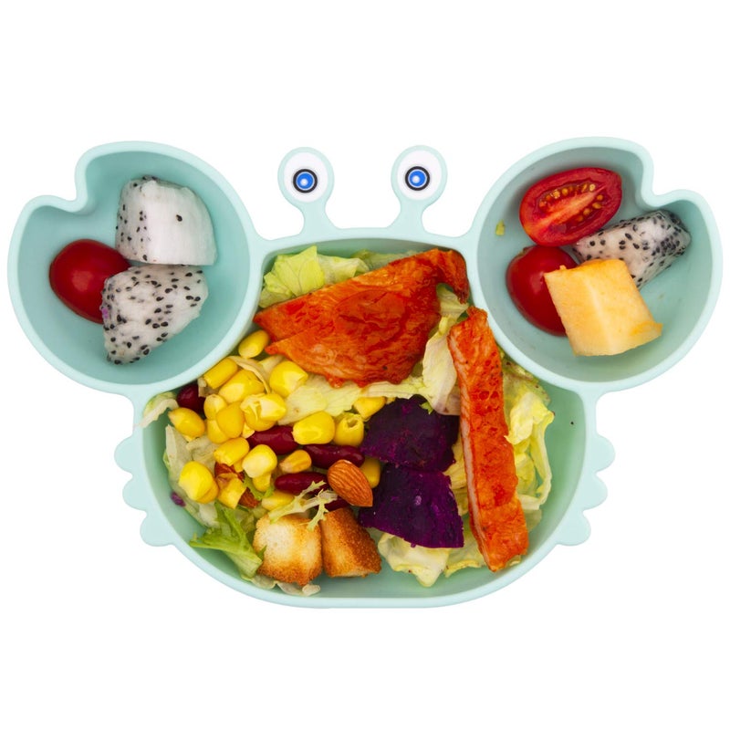 Linowos Silicone Suction Plate for Toddlers - Self Feeding Training Divided Plate Dish and Bowl for Baby and Toddler, Fits for Most Highchairs Trays, BPA Free Microwave Dishwasher Safe - Image 4