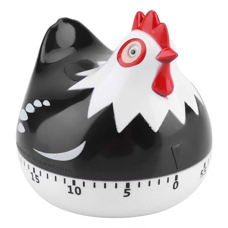 Chicken Pattern Timer Chicken Pattern Countdown Kitchen Timer Reminder for Cooking BakingBlack