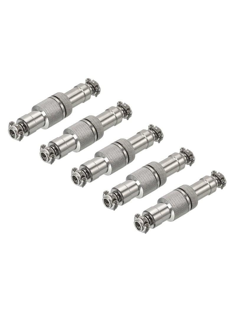 Excefore 5pcs Aviation Connector GX12 3 Pins 12mm Male Female Wire Panel Aviation Connector Plug Socket for Aviation, High-Speed Rail, Ships  - Image 1