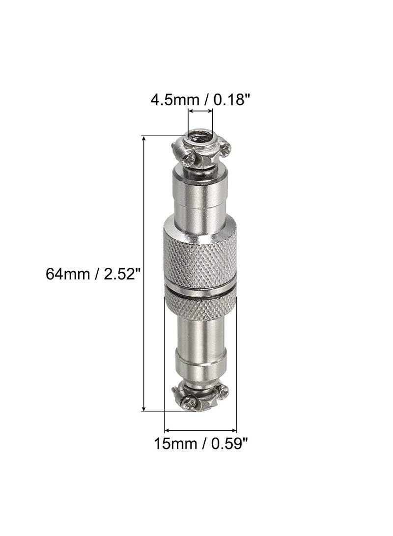 Excefore 5pcs Aviation Connector GX12 3 Pins 12mm Male Female Wire Panel Aviation Connector Plug Socket for Aviation, High-Speed Rail, Ships  - Image 2