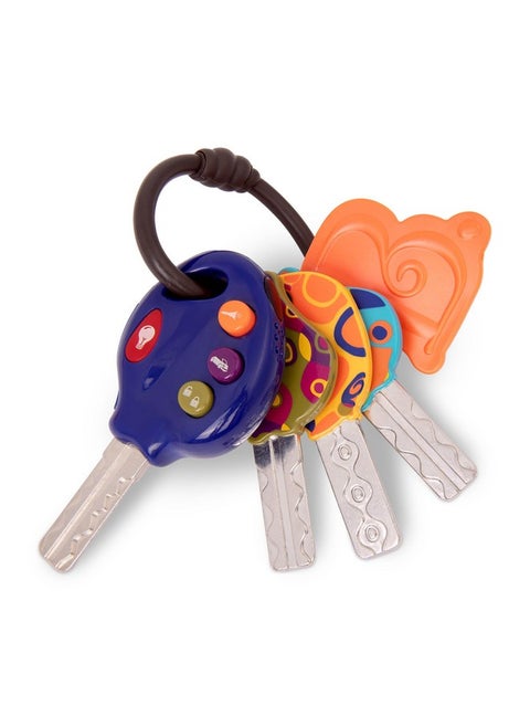 Luckeys Blue Pretend Play Toy Car Keys Key Fob With Lights & Sounds Interactive Baby Toy Pretend Keys For Babies Toddlers 10 Months +