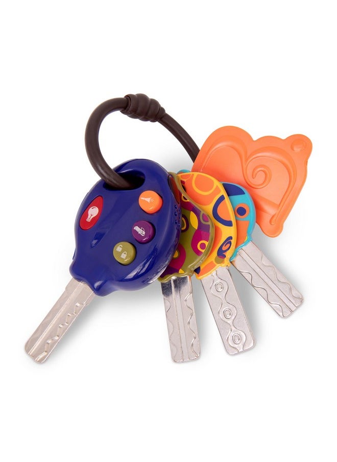 B. Toys Luckeys Blue Pretend Play Toy Car Keys Key Fob With Lights & Sounds Interactive Baby Toy Pretend Keys For Babies Toddlers 10 Months +  - Image 1
