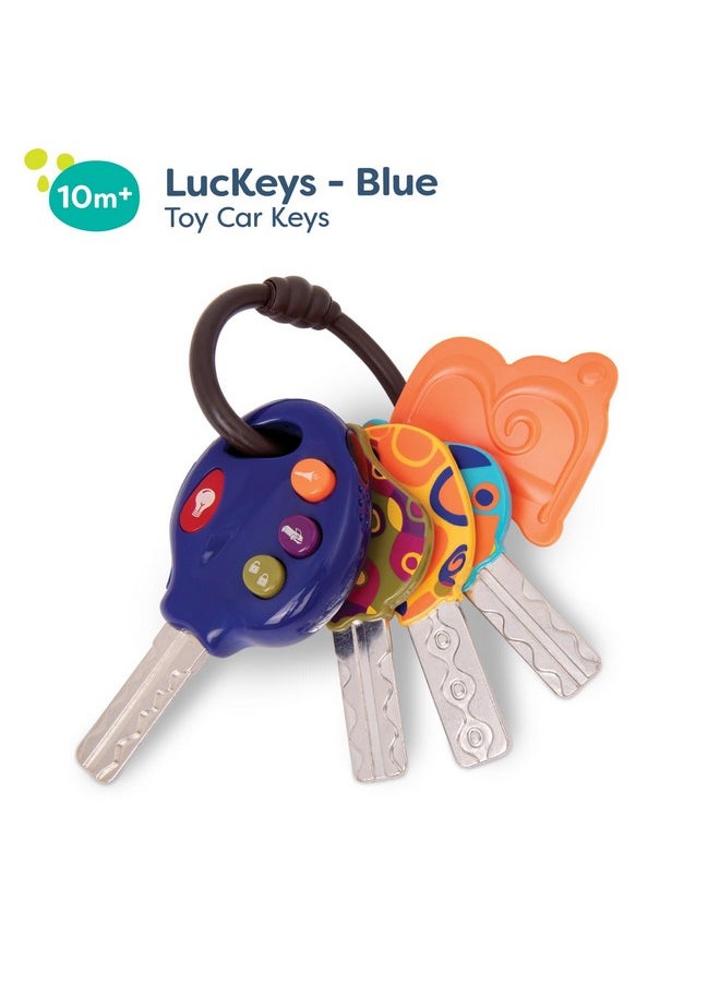 B. Toys Luckeys Blue Pretend Play Toy Car Keys Key Fob With Lights & Sounds Interactive Baby Toy Pretend Keys For Babies Toddlers 10 Months +  - Image 2