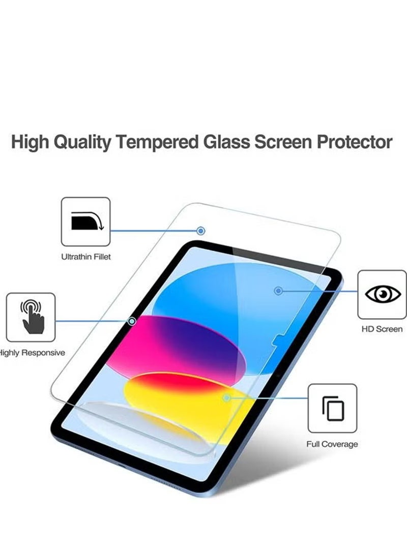 2 Pack Apple iPad A16 Tempered Glass Screen Protector HD Scratch Resistant Bubble-Free Easy Installation for Apple iPad A16