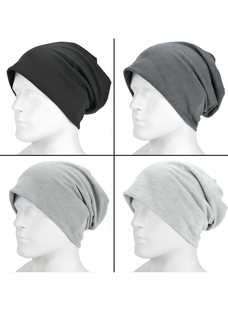 KHAJUL Cotton Slouchy Beanie Hat for Men/Women, Lightweight Oversize Large Thin Skull Cap Chemo Cap Night Sleeping Cap (Multicolour) - Image 5