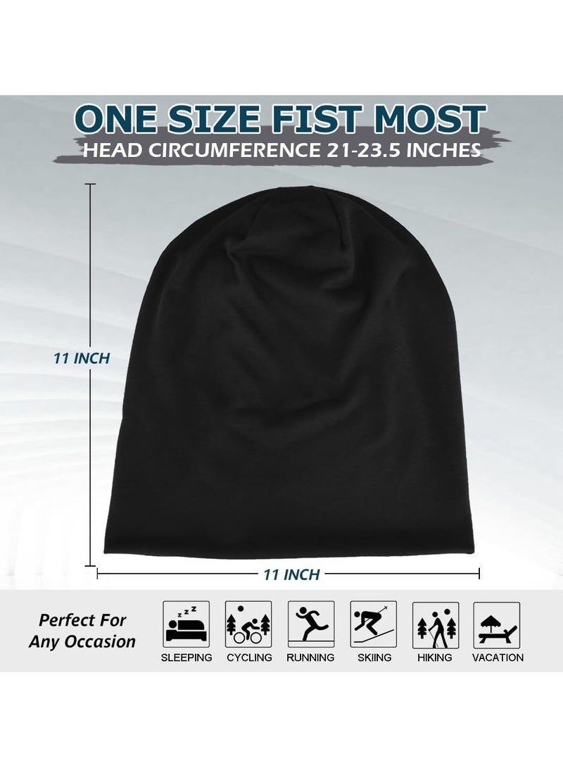 KHAJUL Cotton Slouchy Beanie Hat for Men/Women, Lightweight Oversize Large Thin Skull Cap Chemo Cap Night Sleeping Cap (Multicolour) - Image 2