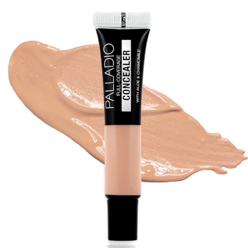 Palladio Full Coverage Concealer Creamy Face Under Eye Formula Disguises Dark Circles Blemishes Fine Lines Evens Skin Tone Creme Brule - Image 1