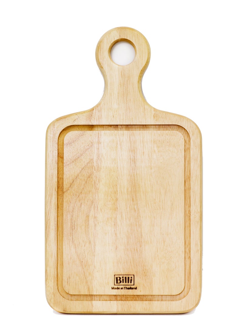 Natural wooden Cutting Board with Handle 19 X 35 X 1.5 cm