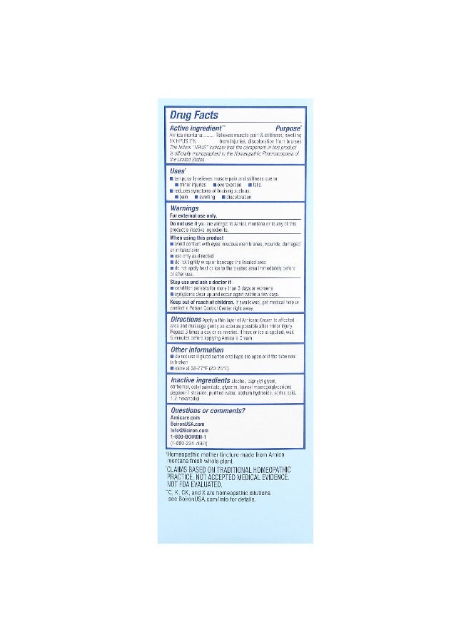 Boiron Boiron, Arnicare Cream, Pain Relief, Fragrance-Free, 4.2 oz (120 g) - Image 3