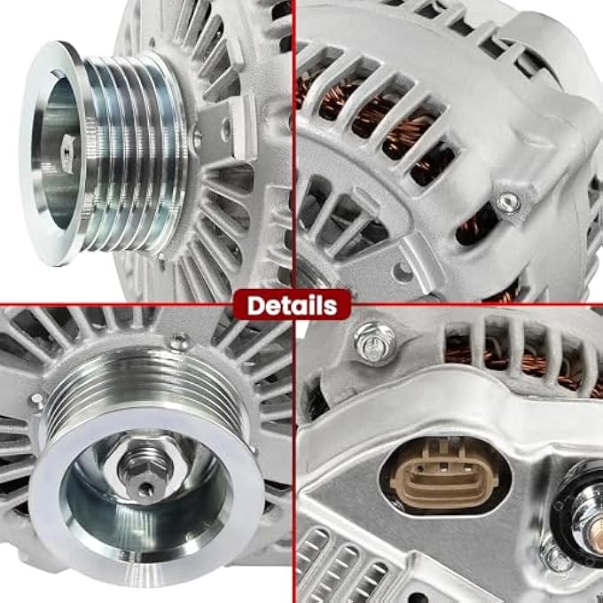 AOTPAT High Output Alternator for:-HYUNDAI Sonata Santa Fe Azera Veracruz Entourage,for:-KIA Sedona Sorento 3.3L 3.8L, Upgrade Alternador 12V 130Amp Rotation CW OE# 373003C120 - Image 5