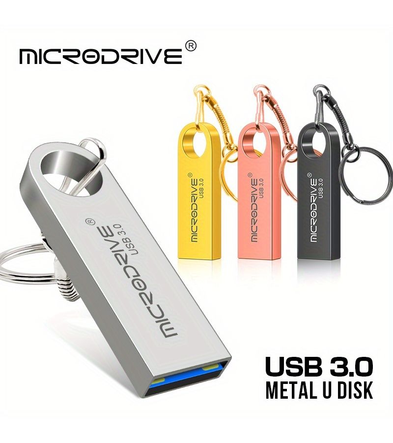 MICRODRIVE E9 3.0 32GB Golden High Speed USB Flash Drive for Notebooks - Image 1