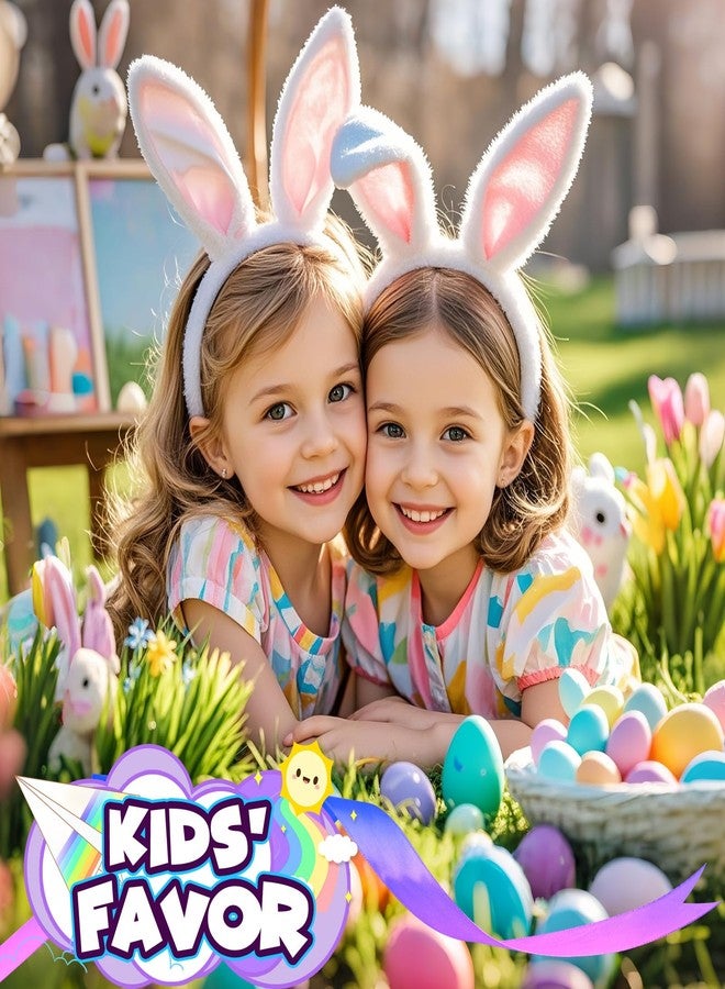 بينك شيب طقم آذان وذيل أرنب من بينك شيب للأطفال (3 قطع)، عصابات رأس على شكل أرنب مع قفازات أرنب وردية وزي أرنب للبنات، هدايا حفلات من بلوك، دمية أرنب قطيفة هدية للأطفال الصغار - Image 4