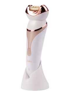 ELORA 4-in-1 Shaver and Beauty Kit EL-PC-1998 | Women's Cordless Wet/Dry Shaver for Face, Legs, and Underarms, with Massage Head, Waterproof, USB Rechargeable -Pink/White  - Image 2