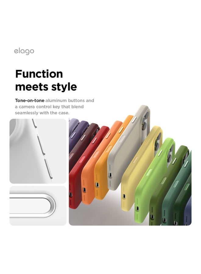 Elago Magnetic Liquid Silicone for iPhone 17 Pro MAX case cover [Camera Control Button Cover] compatible with MagSafe Shockproof - White - Image 4