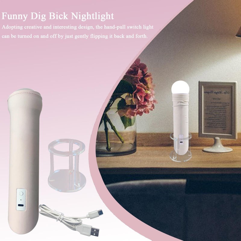 Hand Pull Night Light Creative Bedside Lamp Sensor Control Table Light For Dining Room Living Room Hilarious Nightstand Ornament Pink - Image 3