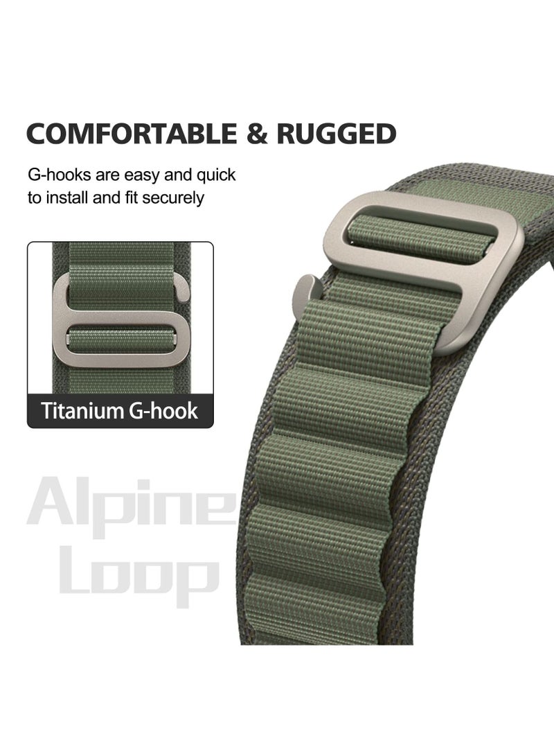 BORTONY Alpine Loop Compatible with iWatch Band 42mm 44mm 45mm 44mm 45mm 49mm for Women Men,Rugged G-Hook & Adjustable Sport Watch Bands for iwatch Ultra SE Series 8 7 6 5 - Image 3