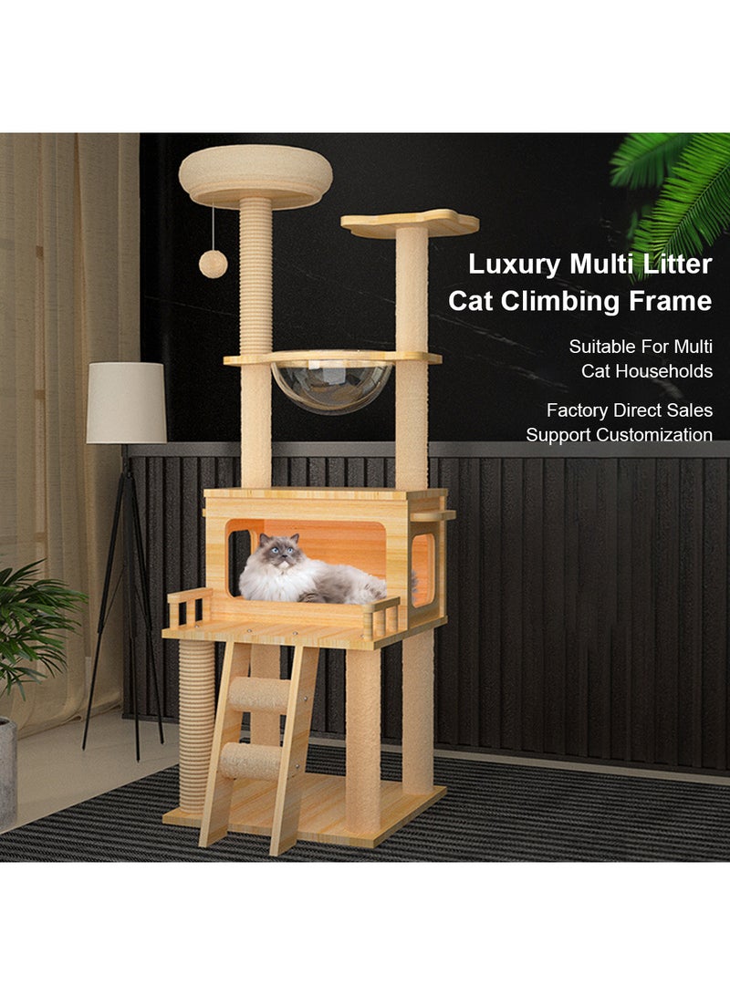 Kidle Foreign Trade Pet Supplies Cat Climbing Frame Cat Nest Cat Scratching Board Space Capsule Cat Tree Cat Supplies Pet Cat Toys - Image 3