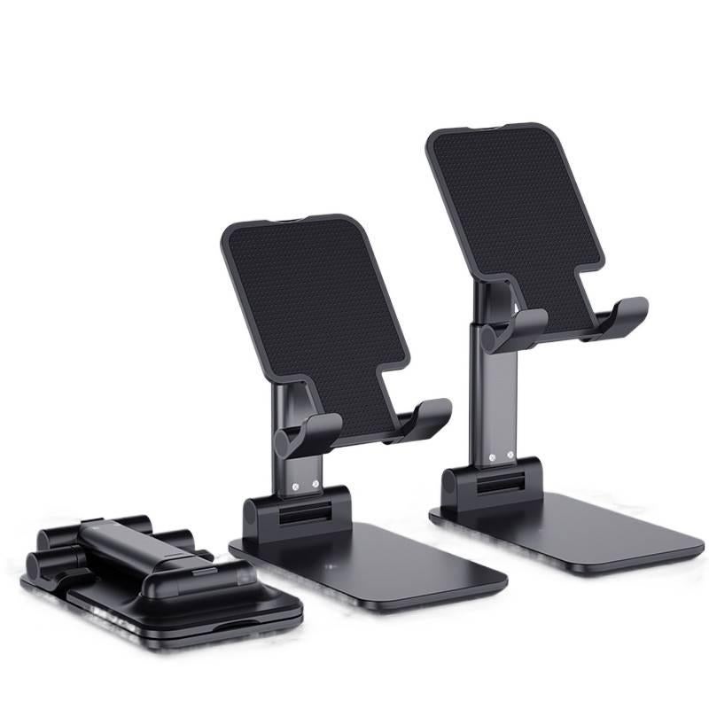 Foldable Phone Holder T9 2 Series Desktop for Phone and Tablet Fit Black finish for Travel - Image 1