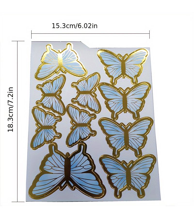 60 Assorted Sizes Butterfly Cake Toppers Color Mixture Birthday Wedding Party Decorations - Image 4