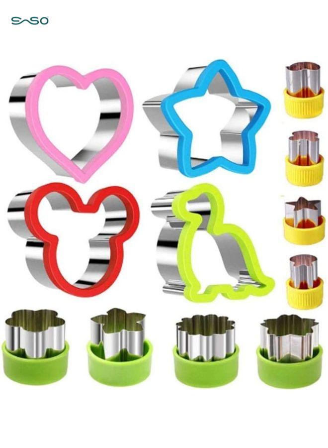 12-Piece Multicolour Stainless Steel Sandwich Cutter Set – Fun, Safe & Easy to Use
