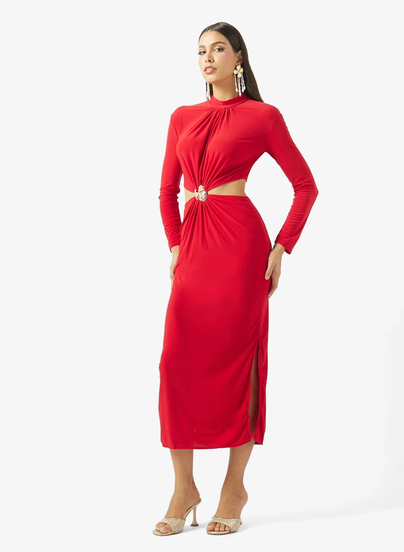 ELLA Shift Dress With Statement Buckle