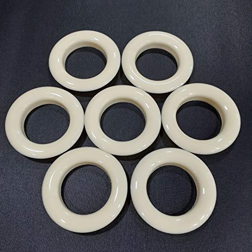 FAPBADRI Curtain Eyelet Rings with Back Lock (Male & Female), Suitable for a 1 inch Pipe, Ivory Colour - 20 Pieces - Image 1