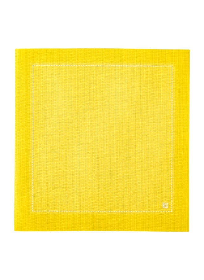 Restaurantware Napluxe  4.5 x 4.5 Inch  Cocktail Napkins, 500 Disposable  Beverage Napkins - Soft, Sustainable, Yellow Cotton Square Napkins , Highly Absorbent, For Weddings, Or Birthdays  - Image 1