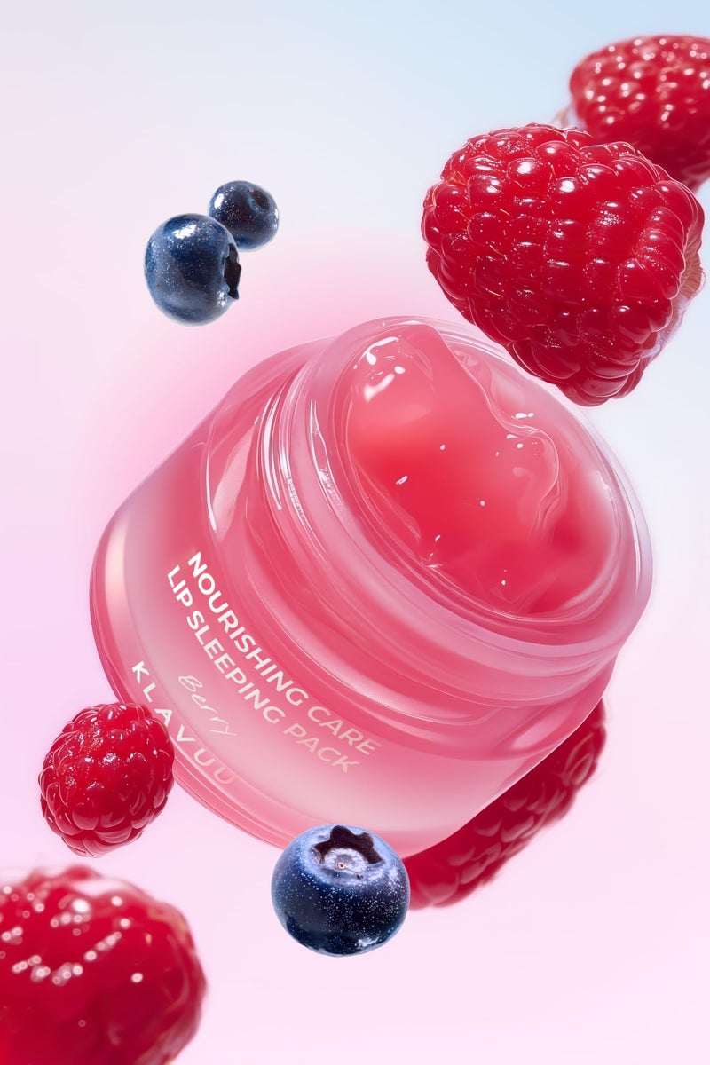Klavuu Lip Mask Sleeping Pack (0.7oz) â€“ Overnight Deep Hydrating Korean Lip Balm Treatment for Very Dry, Chapped Lips | Lip Lightening & Plumping with Instant Hydration | Gentle Exfoliating (Berry) - Image 2
