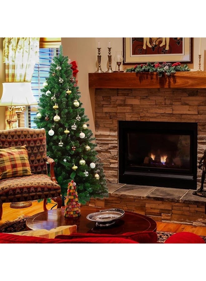 NIBEMINENT Christmas Tree Small 4ft NIBEMINENT Pine Needles Artificial Christmas Trees 120CM,500 Full Branches Tips Xmas Holiday Tree - Image 2