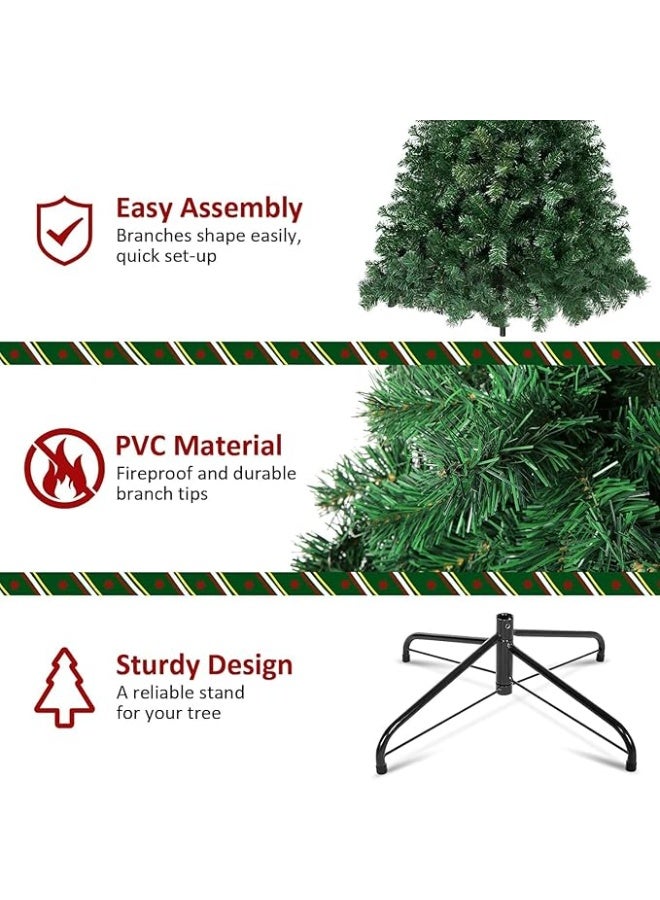 NIBEMINENT Christmas Tree Small 4ft NIBEMINENT Pine Needles Artificial Christmas Trees 120CM,500 Full Branches Tips Xmas Holiday Tree - Image 5