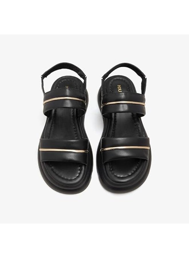 NDURE Men's Soft-Steps Sandals, Black - Image 5