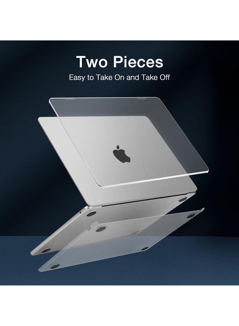 Hard Shell Plastic Case Compatible for MacBook Air 13.6 Inch M3 A3113 M2 A2681 with Retina Display & Touch ID Release 2024 2023 2022 - Matte Clear - Image 3