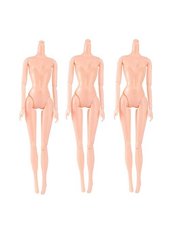 HEALLILY Pack Of 3 Nude 26Cm Plastic Flexible Rotation 12 Moveable Joints Doll Toy Doll Accessory Naked Body Dolls Toy Female Figure  - Image 2