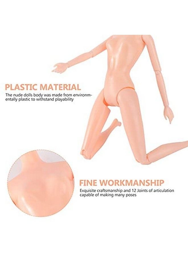 HEALLILY Pack Of 3 Nude 26Cm Plastic Flexible Rotation 12 Moveable Joints Doll Toy Doll Accessory Naked Body Dolls Toy Female Figure  - Image 5