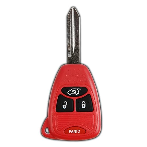 KeylessOption Key Fob Replacement for 2004 2005 2006 2007 2008 2009 2010 2011 2012 2013 2014 2015 2016 Chrysler 300 Dodge Durango Ram Jeep Cherokee Remote, 4-Button OHT692427AA, Self Programming - Image 1