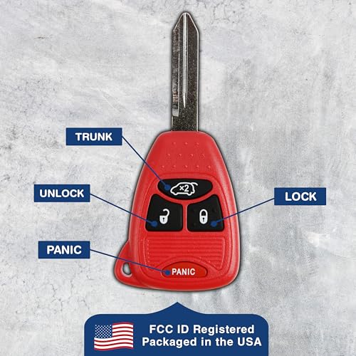 KeylessOption Key Fob Replacement for 2004 2005 2006 2007 2008 2009 2010 2011 2012 2013 2014 2015 2016 Chrysler 300 Dodge Durango Ram Jeep Cherokee Remote, 4-Button OHT692427AA, Self Programming - Image 5