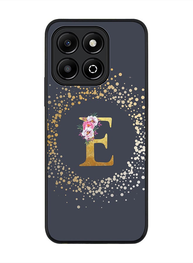 Stylizedd For Honor X6B Case,Slim fit Camera Protection, Shockproof Thin Phone cover - Custom Monogram Floral - E (Grey ) - Image 1