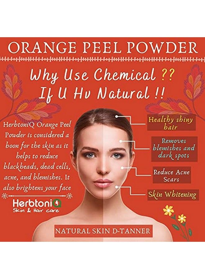 Herbtoniq 100% Natural Rose Petals Wild Turmeric And Orange Peel Powder For Face Pack(425 Gram) - Image 5
