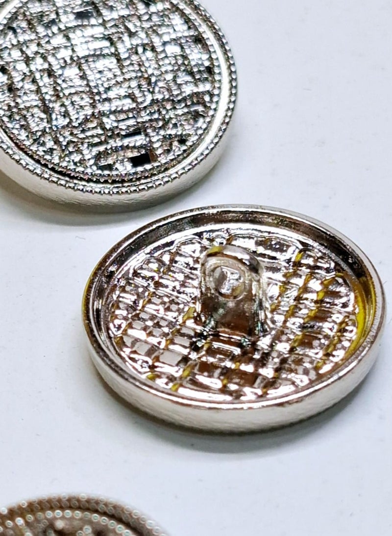 18-Piece Gold Metal Button Set – 15mm & 20mm Textured Design Buttons for Sewing - Image 4