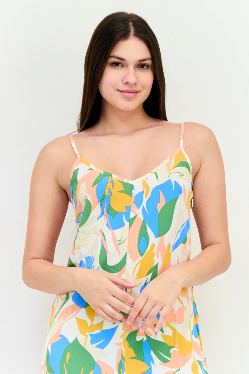 Vila Women Floral Print Sleeveless Jumpsuit, Multicolor - Image 2