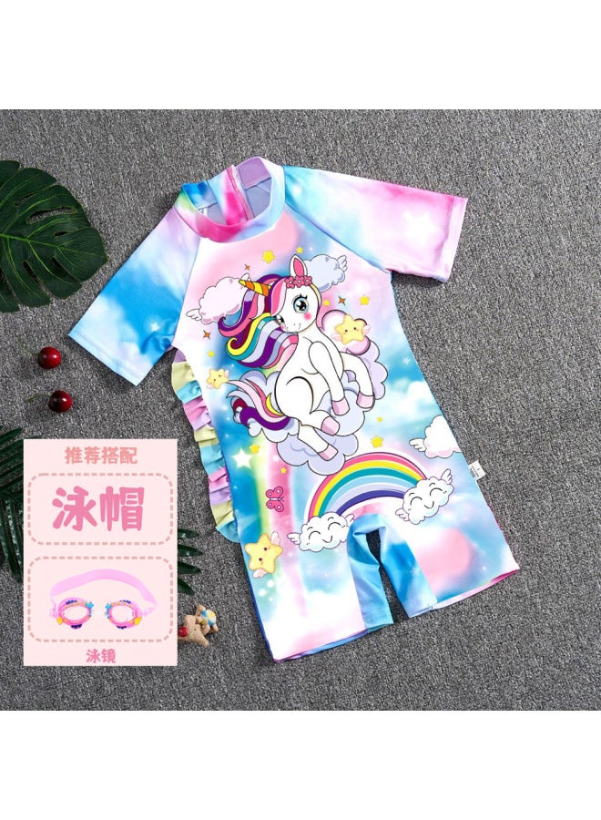 Swimsuit Summer  New One-piece Children's Cute Swimsuit Boys And Girls Swimwear Cartoon Beach Swimming Suit