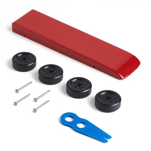 Pinewood Pro Pine Derby Car Kit | 10 Piece Set | Painted and Weighted | Red Shark | Includes PRO Wheel Spacer | Official Parts prepped for Speed | Optimal Center of Gravity - Image 1