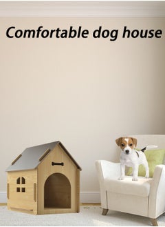Kidle Wooden Dog Crate Dog House Pet Pen Pet Wooden House Dog House Dog Crate Dog Wooden Pet House with Roof for Dogs Indoor Dog House Suitable for kittens, Puppies, Rabbits  - Image 2