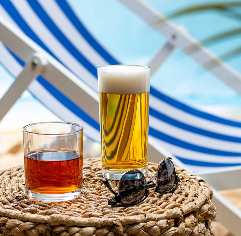 Le'raze Everyday Drinking Glasses Set of 8 Drinkware Hurricane Glasses, Kitchen Glasses for Cocktail, Iced Coffee, Beer, Ice Tea, Wine, Whiskey, Water, 4 Tall Glass Cups & 4 Short Dof Drinking Glass - Image 3