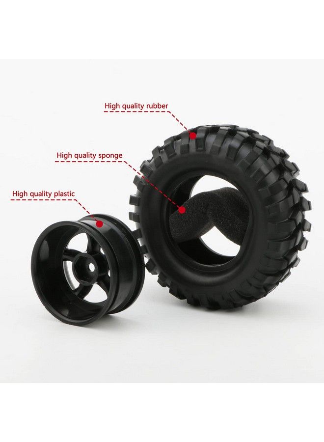 JIUWU Buggy Rubber Tires + 5 Spoke Wheel Rim For Rc Hsp 1:10 Off Road Pack Of 4 - Image 3