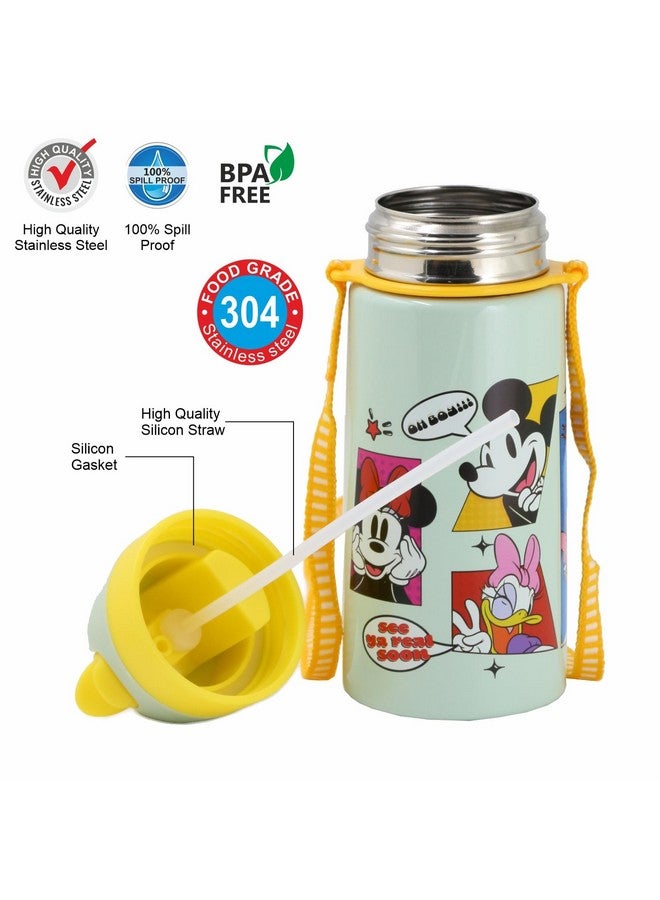 SKI Homeware TANGO Stainless Steel-304 grade Water Bottle for School, Kids favourite character prints | wide mouth | leak proof sipper | light weight | BPA Free & Food Grade - 550ML (Mickey & Friends) - Image 5