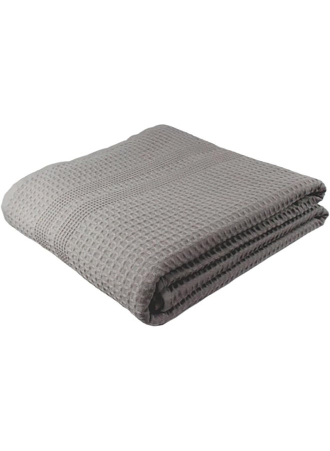 GILDEN TREE Waffle Bath Sheet Large Bath Towels Quick Dry Thin Body Towels 40x80 Oversized Bath Towels for Adults Classic Style Pewter - Image 2