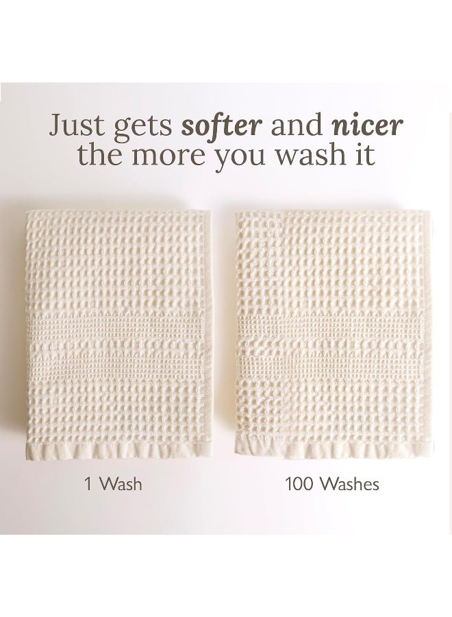 GILDEN TREE Waffle Bath Sheet Large Bath Towels Quick Dry Thin Body Towels 40x80 Oversized Bath Towels for Adults Classic Style Pewter - Image 5