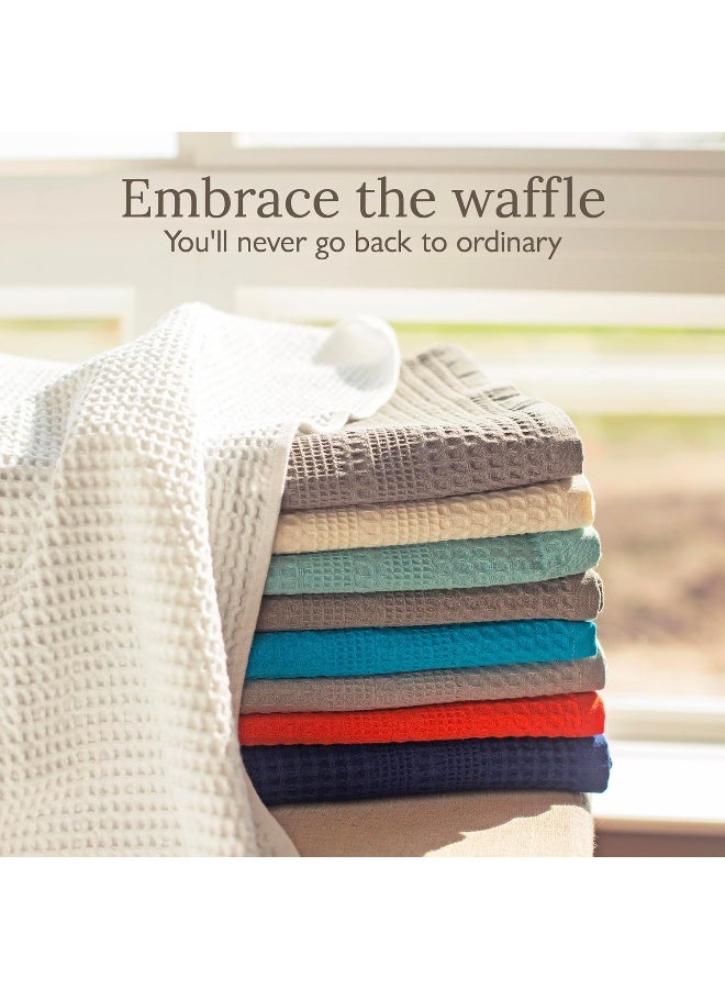 GILDEN TREE Waffle Bath Sheet Large Bath Towels Quick Dry Thin Body Towels 40x80 Oversized Bath Towels for Adults Classic Style Pewter - Image 3