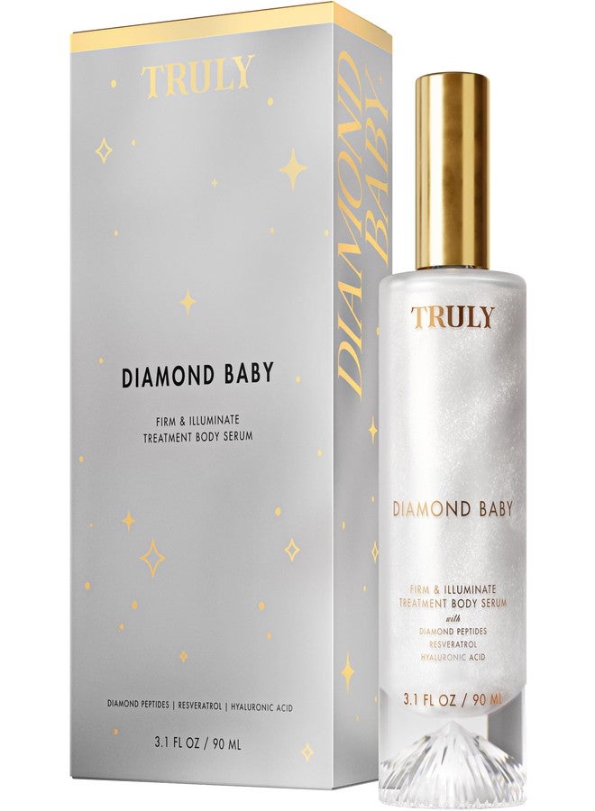 Truly Beauty Diamond Baby Firm & Illuminate Treatment Body Serum | Firming & Brightening Face & Body Serum with Diamond Peptides, Resveratrol & Hyaluronic Acid | 3.1 fl oz - Image 1